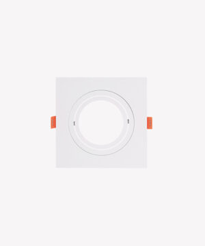 Spot plano embutido direcionável MR16 quadrado branco