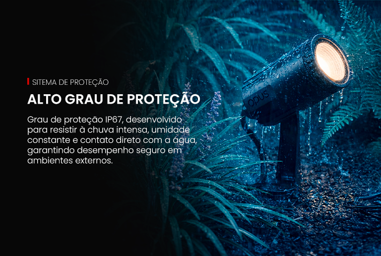 Iluminação externa com proteção IP67